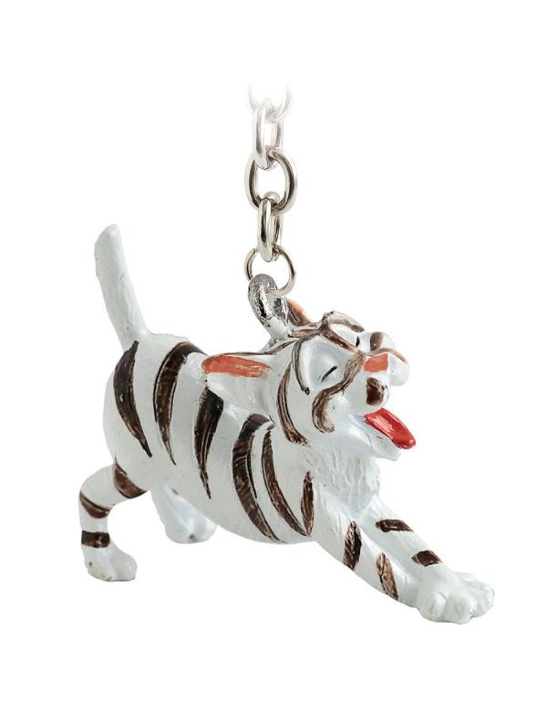 Key Chain-Silver Tabby Cat